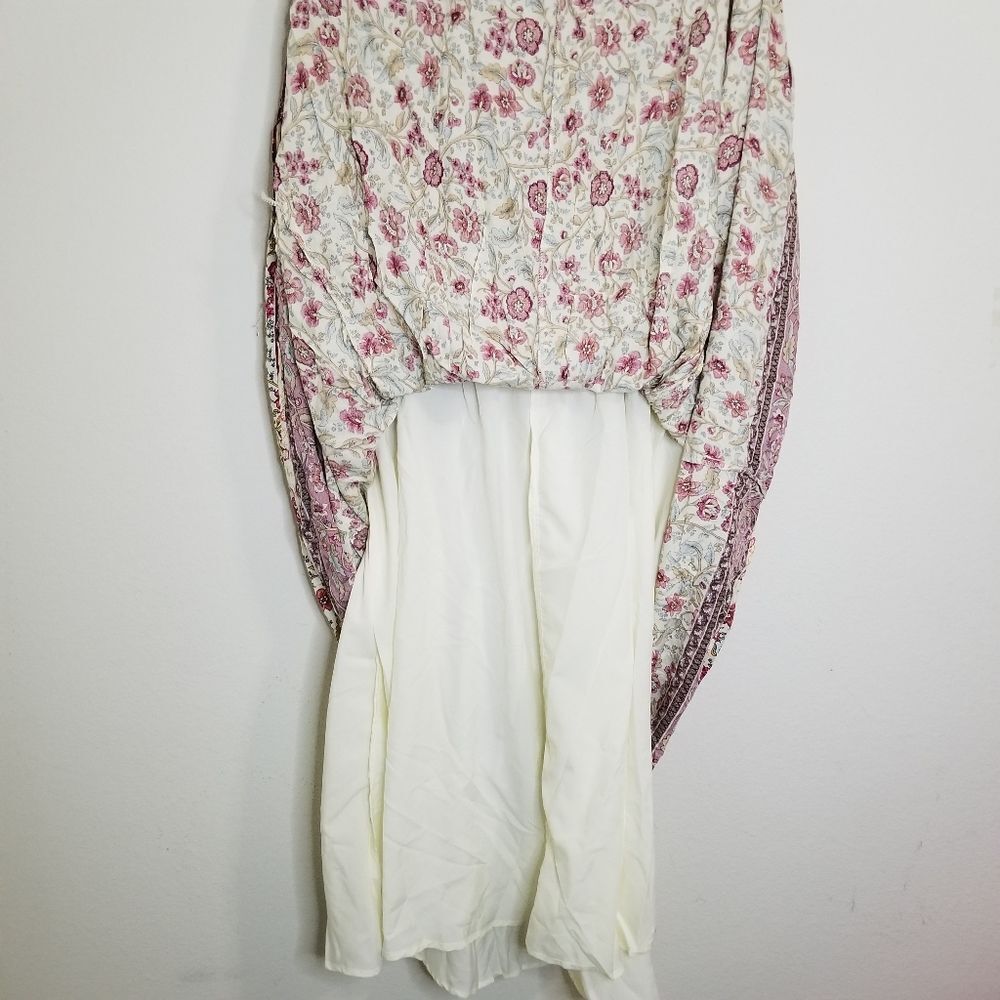 Blooomchic Bandana Print Surplice Neck Pocket Shirred Puff Sleeve Dress … - Picture 4 of 10